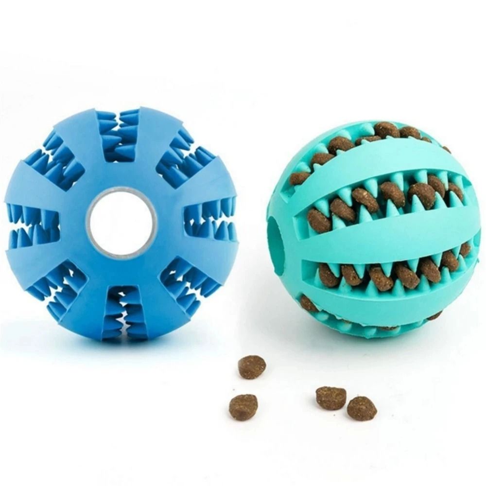 Rubber Dog Ball Toy for Puppy and Large Dogs Tooth Cleaning Chew Ball
