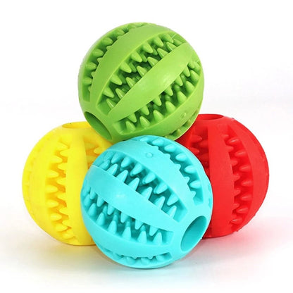 Rubber Dog Ball Toy for Puppy and Large Dogs Tooth Cleaning Chew Ball