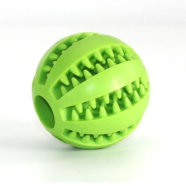 Rubber Dog Ball Toy for Puppy and Large Dogs Tooth Cleaning Chew Ball