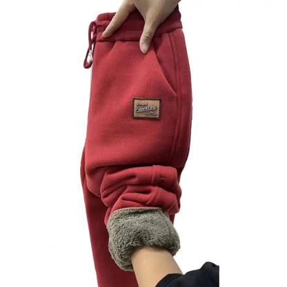 Cozy High Waist Fleece Lined Sweatpants for Women