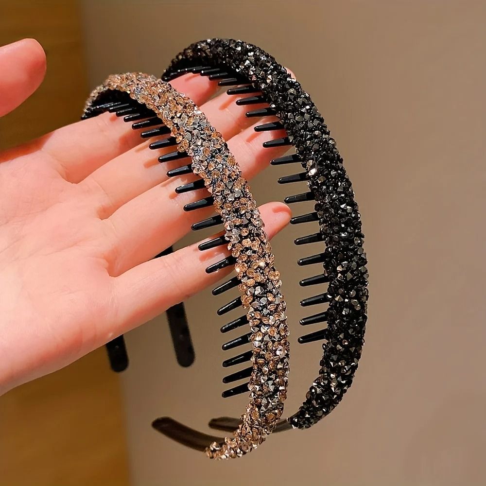 Childrens Non Slip Rhinestone Headbands Set
