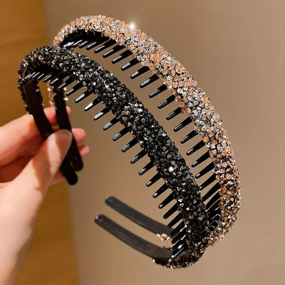 Childrens Non Slip Rhinestone Headbands Set
