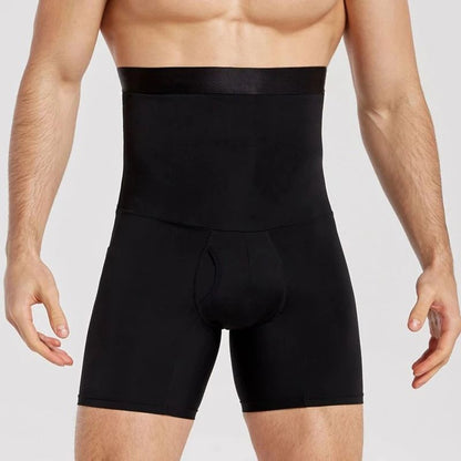Mens High Waist Tummy Control Compression Shorts