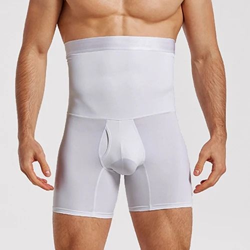 Mens High Waist Tummy Control Compression Shorts