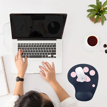 Ergonomic Cat Paw Mouse Pad with Wrist Rest