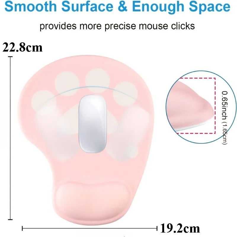 Ergonomic Cat Paw Mouse Pad with Wrist Rest