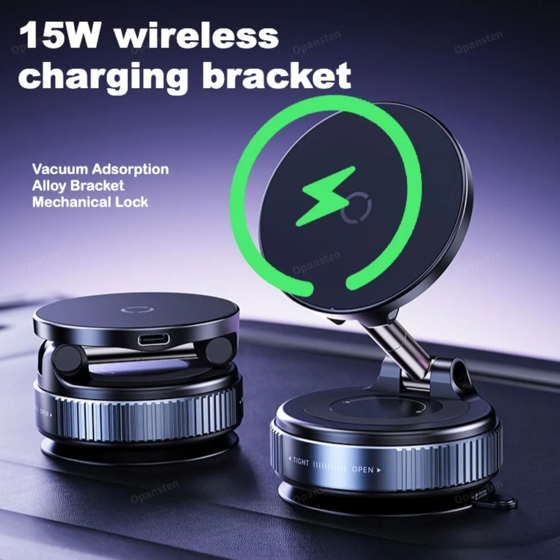 Magnetic Wireless Car Charger and Phone Holder