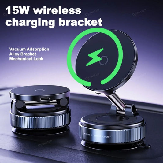 Magnetic Wireless Car Charger and Phone Holder