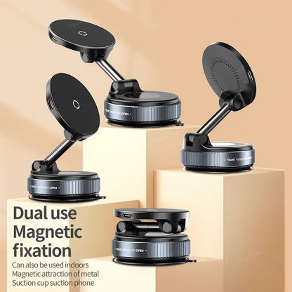 Magnetic Wireless Car Charger and Phone Holder