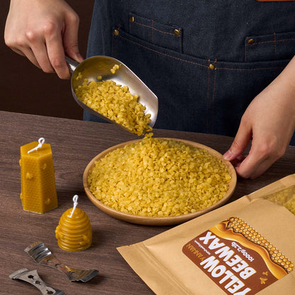 Pure Natural Granular Beeswax, DIY Candle Making Supplies, Handmade Scented Wax, Raw Materials for Craft