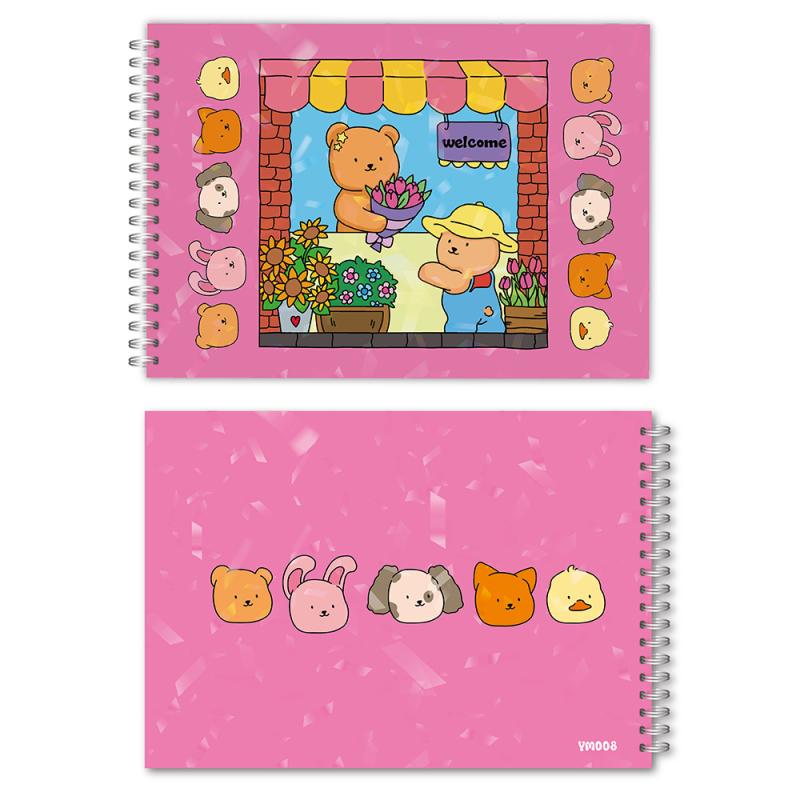 Animal Theme Coloring Book, Cute Little Bear Characters, Graffiti Painting For Adults, Teens, and Kids