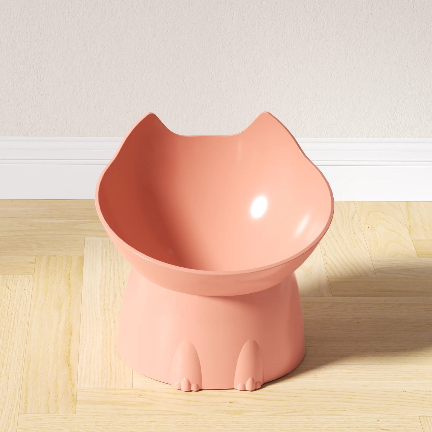 Elevated Cat Feeding Bowl with Tilted Design