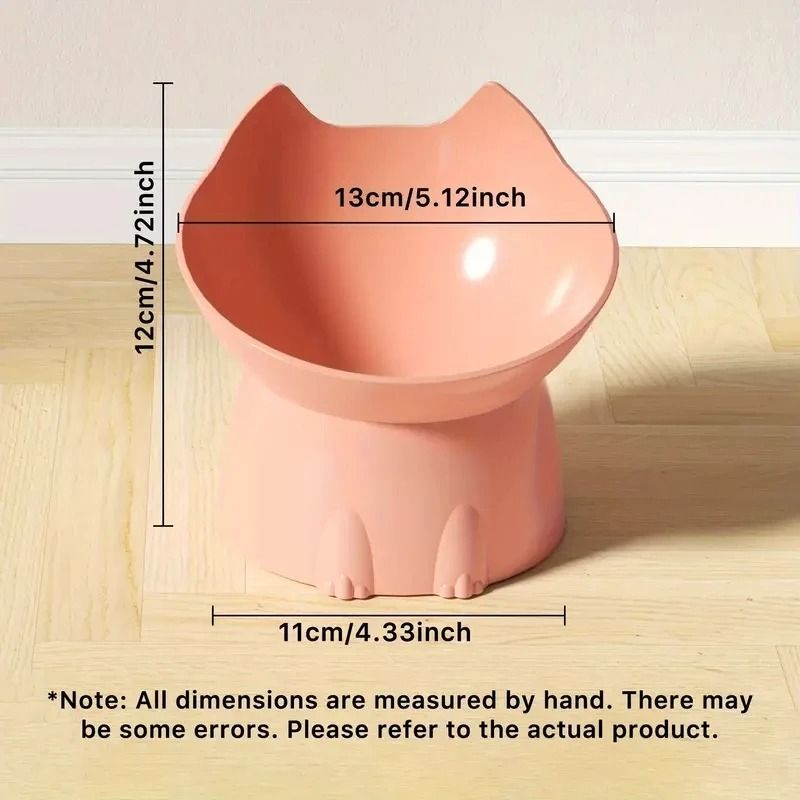 Elevated Cat Feeding Bowl with Tilted Design