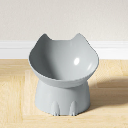 Elevated Cat Feeding Bowl with Tilted Design