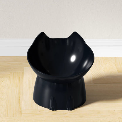 Elevated Cat Feeding Bowl with Tilted Design
