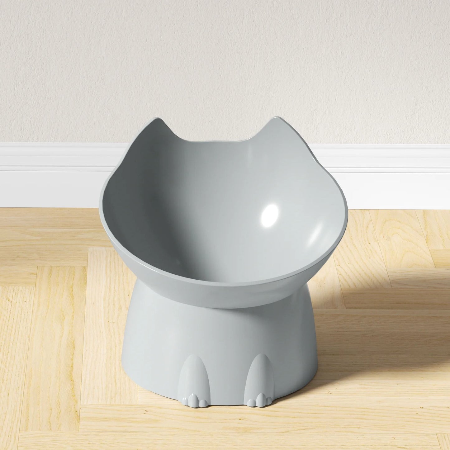 Elevated Cat Feeding Bowl with Tilted Design