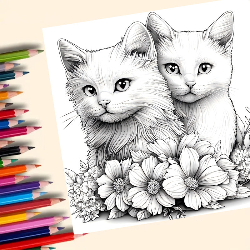Thick Page Coloring Books for Adults, Kids, Anti Stress Art Activity, Creative Drawing and Painting for Relaxation