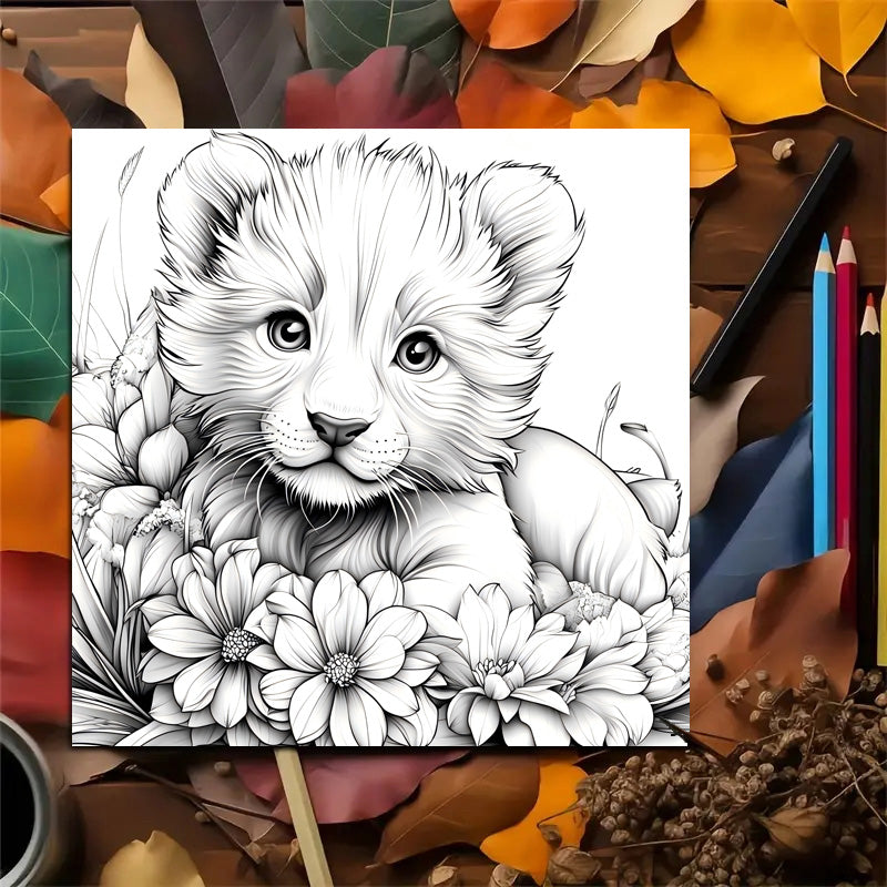 Thick Page Coloring Books for Adults, Kids, Anti Stress Art Activity, Creative Drawing and Painting for Relaxation