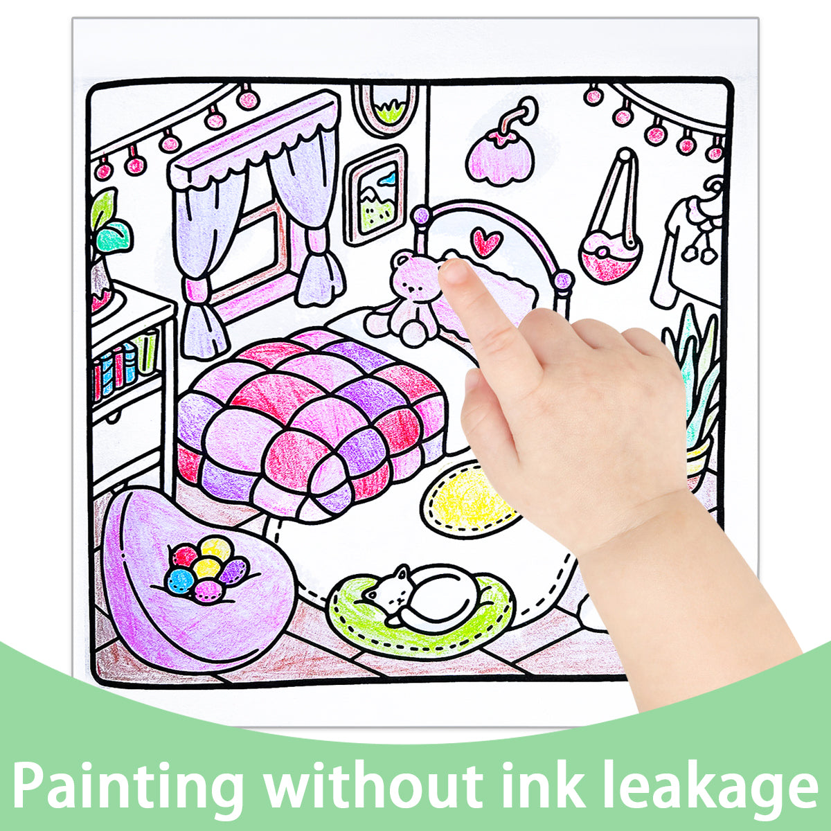Cozy Home Coloring Book for Kids and Adults, Relaxing Art Therapy with Cute Little Corner Shop Drawings