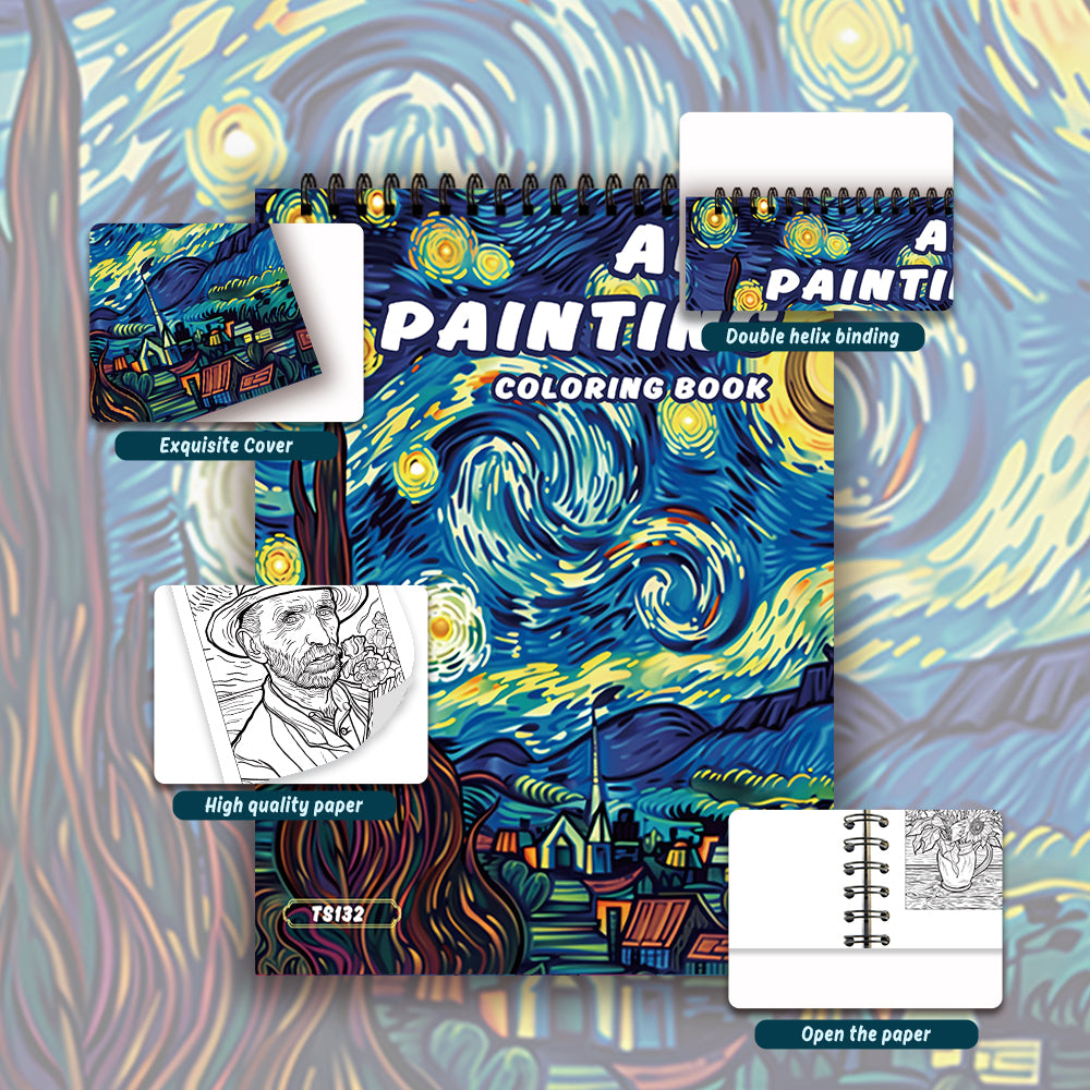 Spiral Coloring Book for Adults, Art Therapy Pages, Thick Paper for Stress Relief, Perfect for Halloween