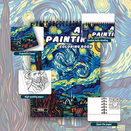 Spiral Coloring Book for Adults, Art Therapy Pages, Thick Paper for Stress Relief, Perfect for Halloween