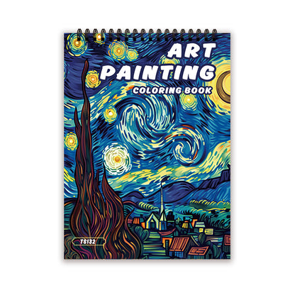 Spiral Coloring Book for Adults, Art Therapy Pages, Thick Paper for Stress Relief, Perfect for Halloween