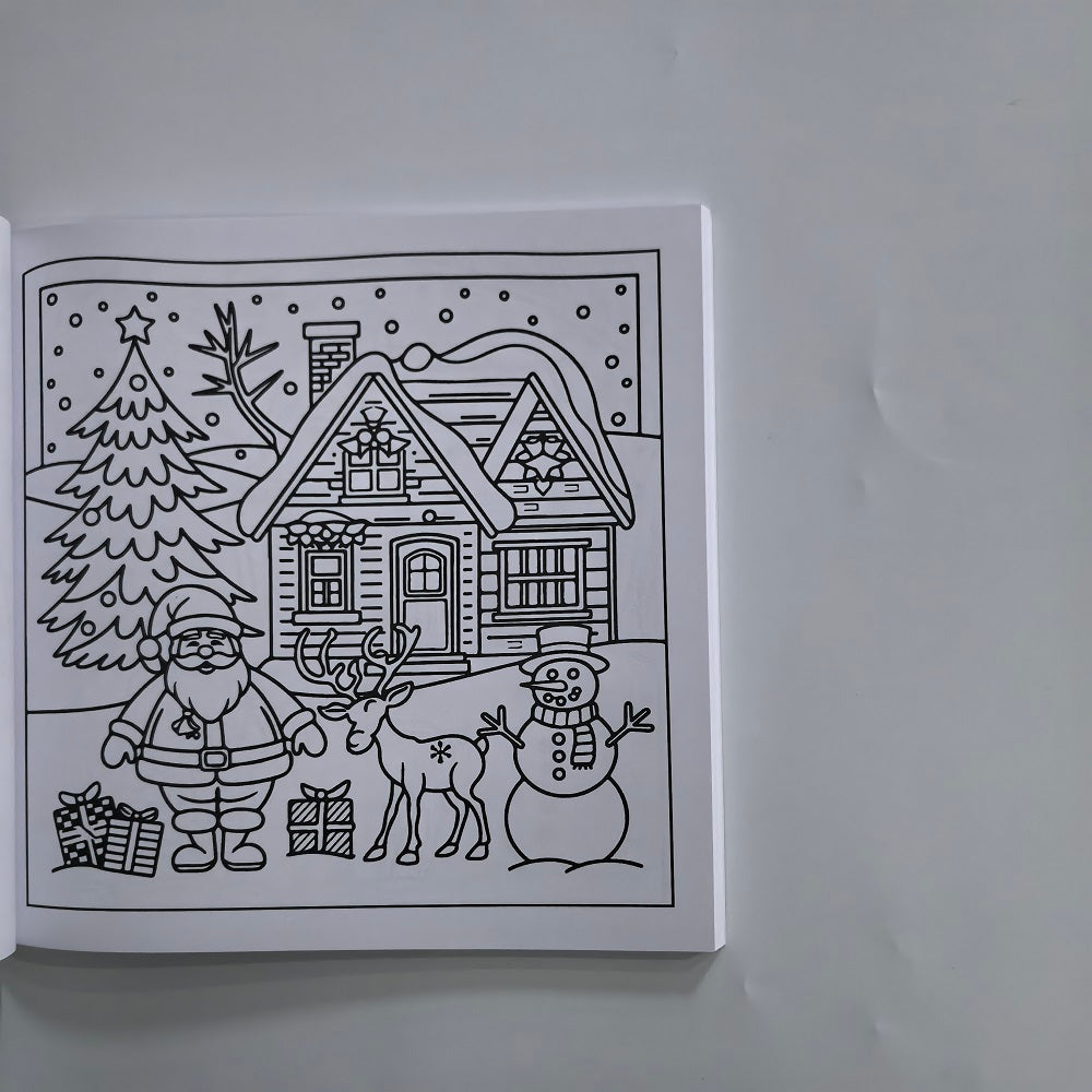 Cozy Christmas Coloring Book, Bold and Easy Designs for Adults and Teens, Perfect English Version Holiday Gift