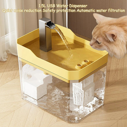 Automatic Cat Water Fountain with Filter and USB Pump