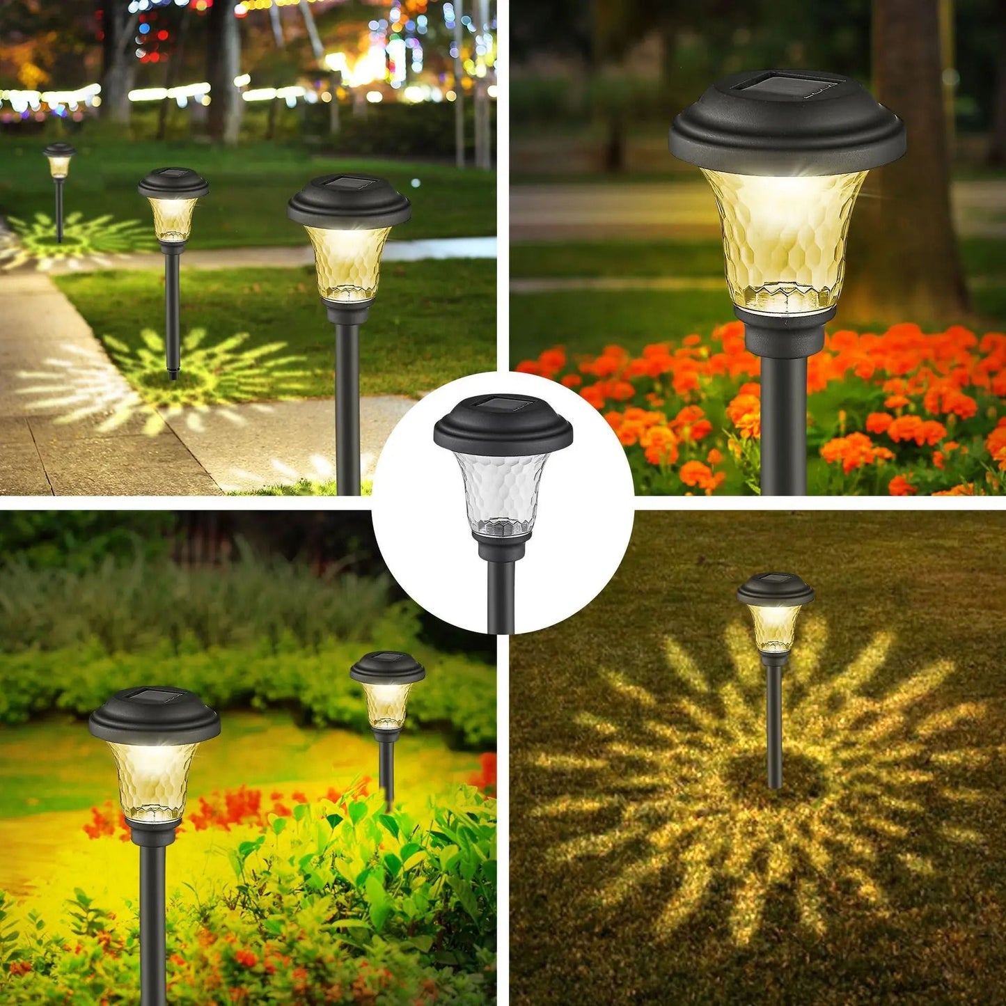 Outdoor Solar Pathway Lights with Color Changing LED