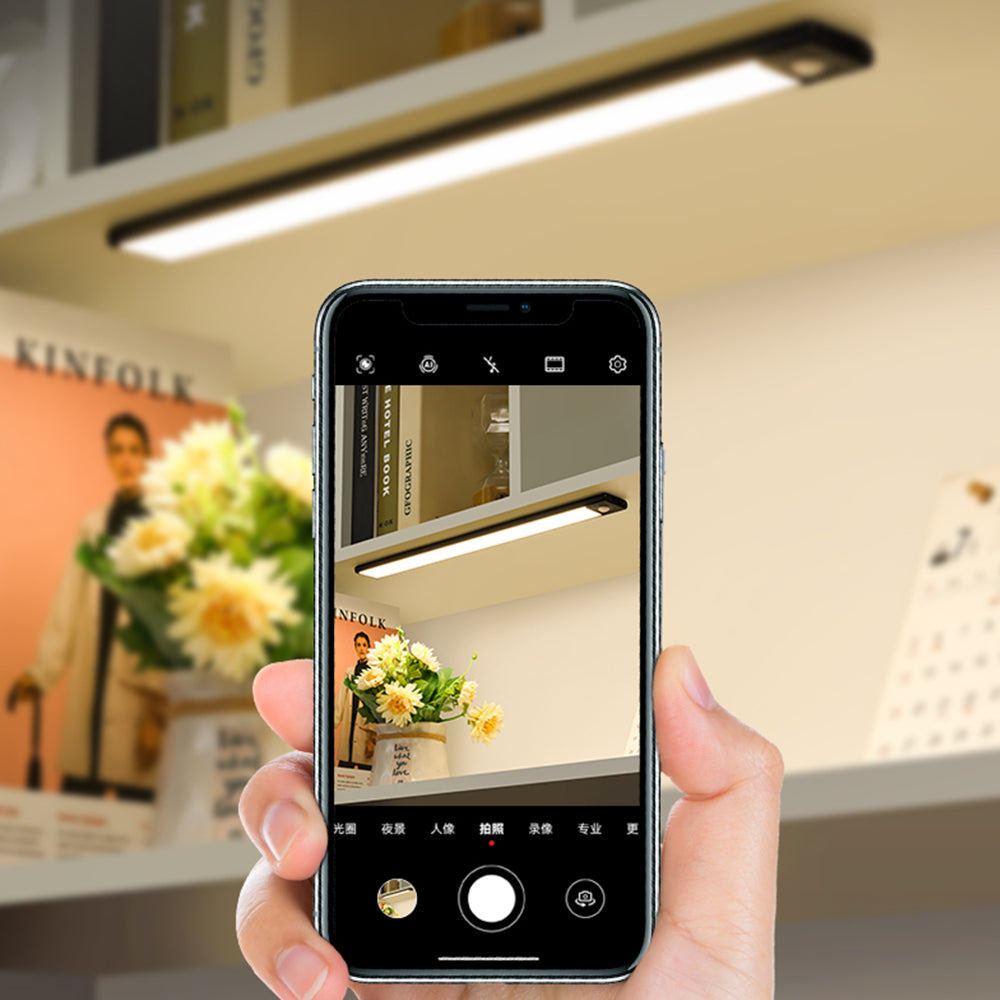 USB Rechargeable LED Bar Light, with Motion Sensor, for Kitchen Cabinet, Wardrobe, and Closet Lighting
