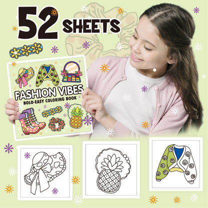 Girl Moment Unpack Coloring Book, Freehand Coloring Set, Cute Healing Diy Painting