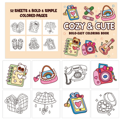 Girl Moment Unpack Coloring Book, Freehand Coloring Set, Cute Healing Diy Painting