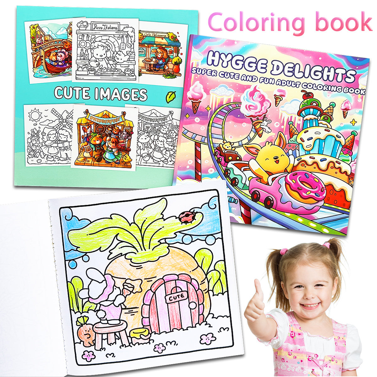 A Collection of Best Selling Adult Coloring Books, Covering Diverse Themes for Stress Relief
