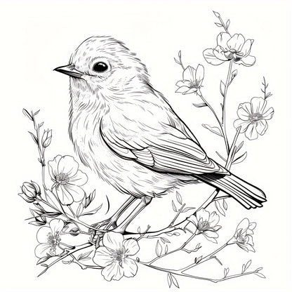 Charming Birds World Coloring Book, for Soothing Stress and Relaxation, a Stress Reduction Colouring Book for Gifting