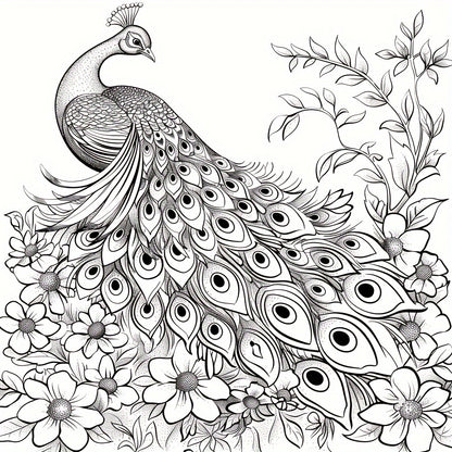 Charming Birds World Coloring Book, for Soothing Stress and Relaxation, a Stress Reduction Colouring Book for Gifting