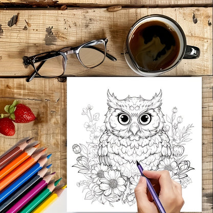 Charming Birds World Coloring Book, for Soothing Stress and Relaxation, a Stress Reduction Colouring Book for Gifting