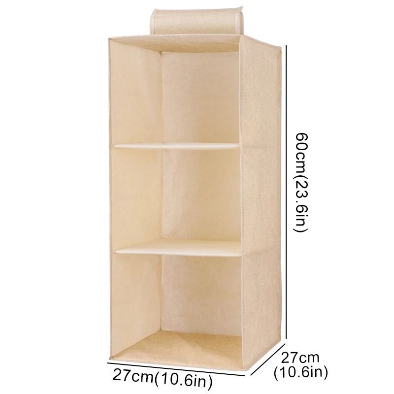 Collapsible Hanging Wardrobe Organizer with Drawer Compartments