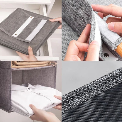 Collapsible Hanging Wardrobe Organizer with Drawer Compartments