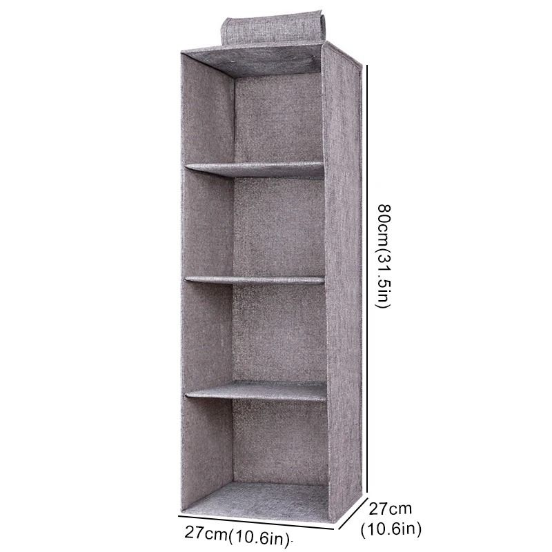 Collapsible Hanging Wardrobe Organizer with Drawer Compartments