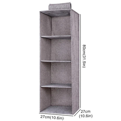 Collapsible Hanging Wardrobe Organizer with Drawer Compartments