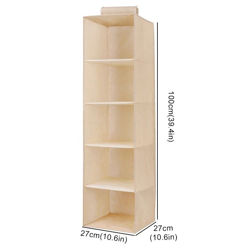 Collapsible Hanging Wardrobe Organizer with Drawer Compartments