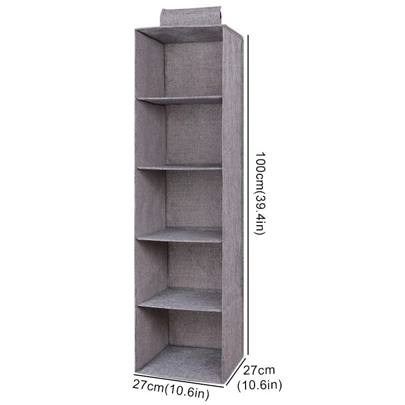 Collapsible Hanging Wardrobe Organizer with Drawer Compartments
