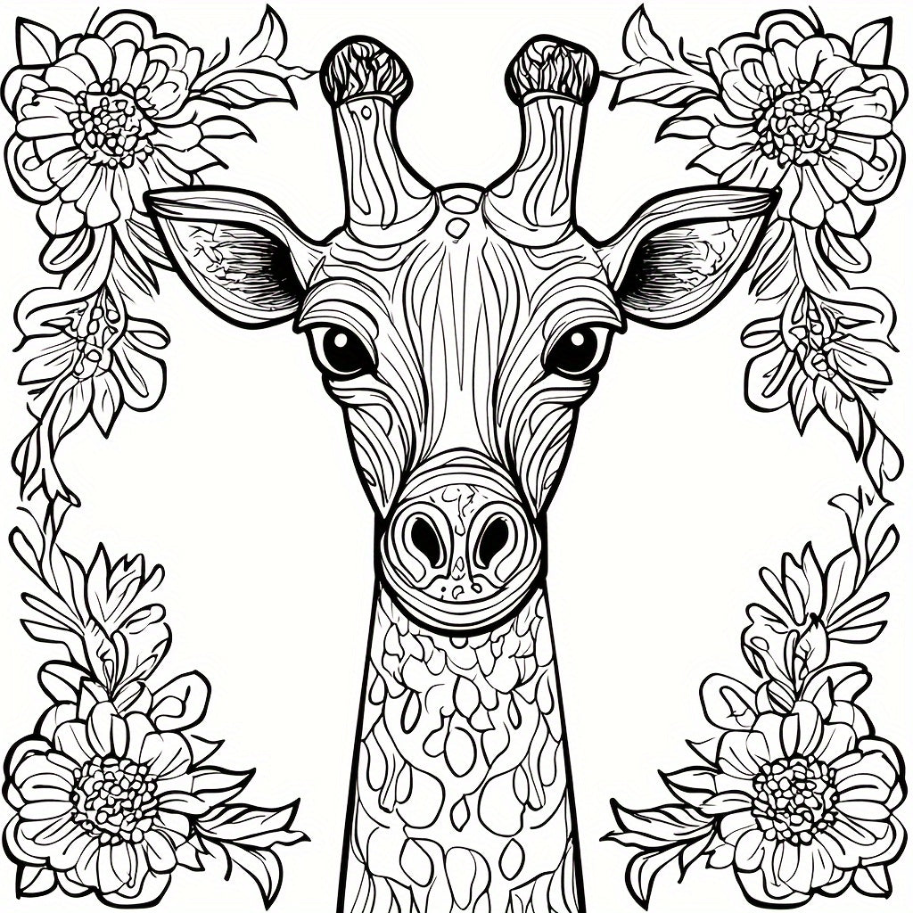 Animals Coloring Book for Adults, Stress Relief and Mood Reduction, Valentines Gift Idea