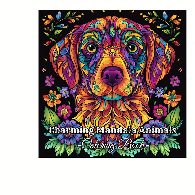 Animals Coloring Book for Adults, Stress Relief and Mood Reduction, Valentines Gift Idea