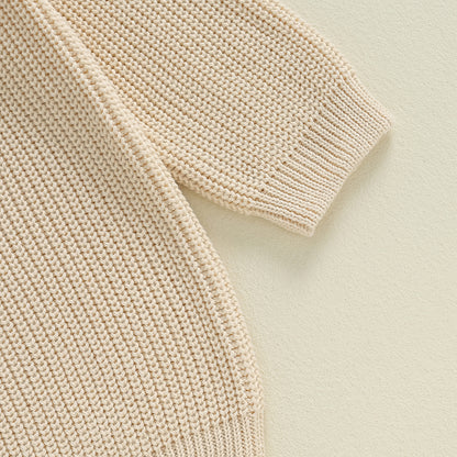 Sweaters, Chunky Knit Ribbed Tops, Solid Color Long Sleeve Round Neck, Autumn Winter Fashion