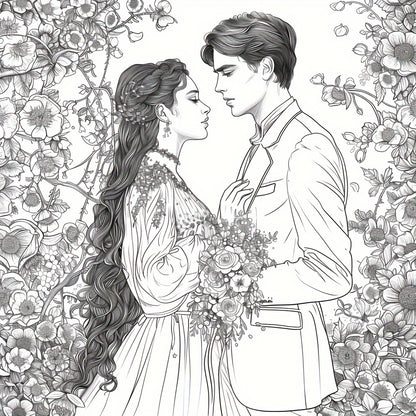 Beautiful Lovers Coloring Book, for Adult Stress Reduction, a Colouring Book for Stress Relief and Mood Reduction