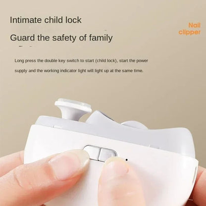 Rechargeable Electric Nail Clipper with Built-in Light for Effortless Manicures
