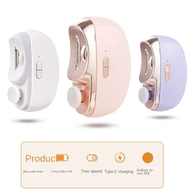 Rechargeable Electric Nail Clipper with Built-in Light for Effortless Manicures