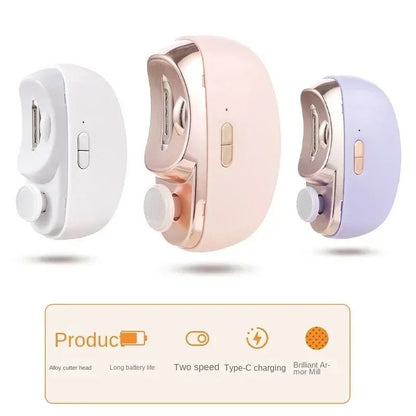 Rechargeable Electric Nail Clipper with Built-in Light for Effortless Manicures