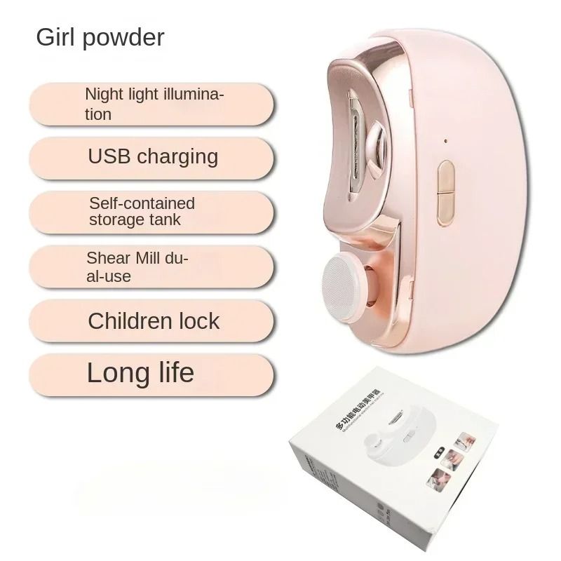 Rechargeable Electric Nail Clipper with Built-in Light for Effortless Manicures
